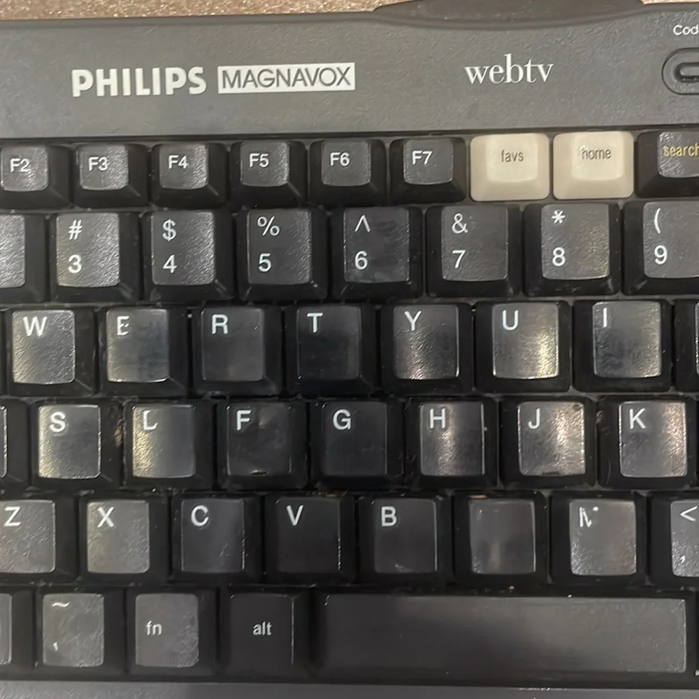 Philips Magnavox wireless infrared keyboard for web TV plus Internet MWK122BK